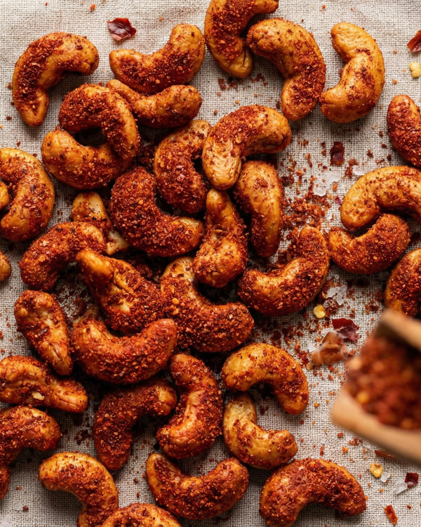 Chilli Roasted Cashews – geröstete Cashews mit Chili, Khan's Wien
