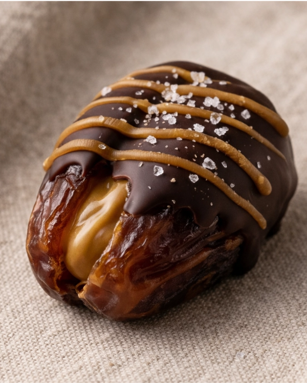Karamell Dattel Salted Caramel Vollmilch – handgemacht Wien
