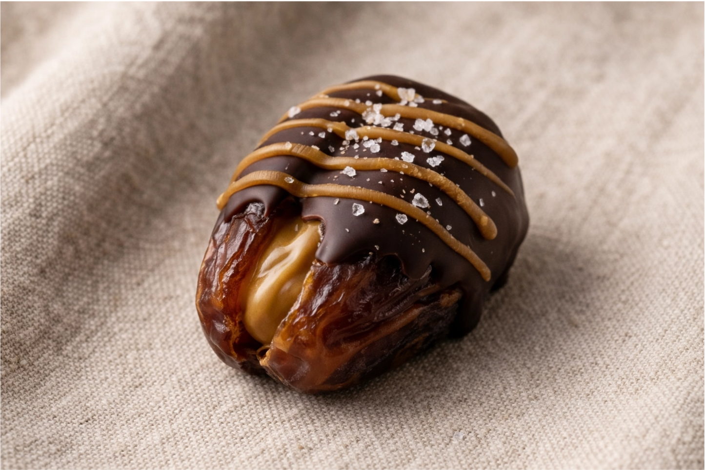 Karamell Dattel Salted Caramel Vollmilch – handgemacht Wien
