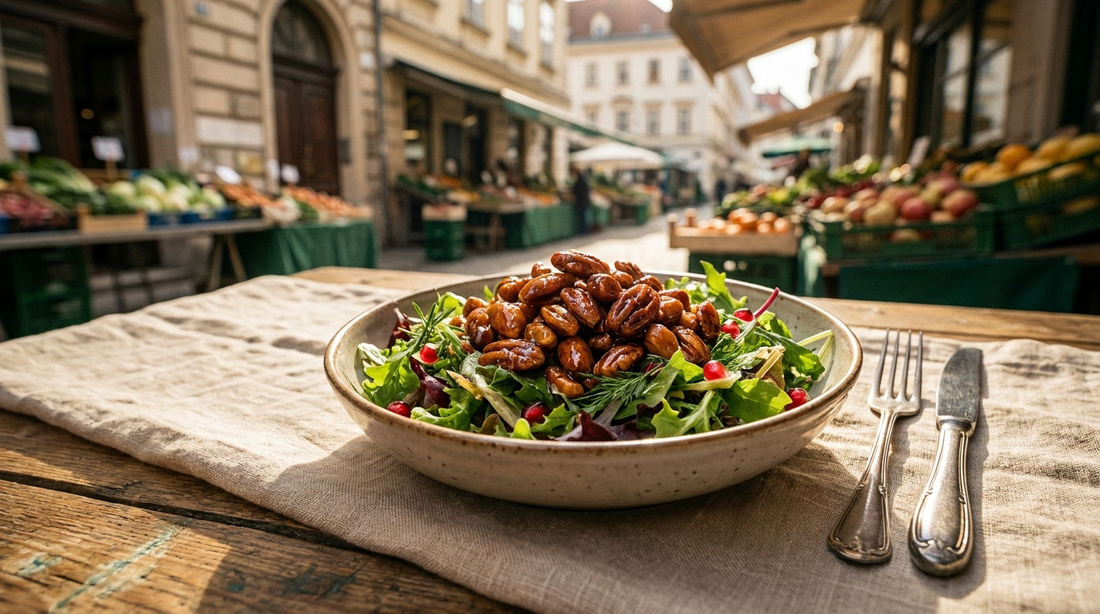 Karamellisierte Nüsse für Salat: Welche Sorten passen – Rezept + Khan's Favoriten