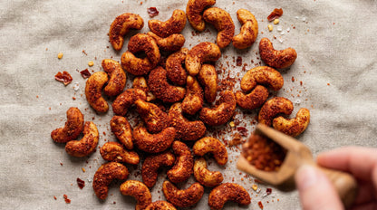 Chilli Roasted Cashews – Chili Cashews scharf handveredelt, Khan's Wien